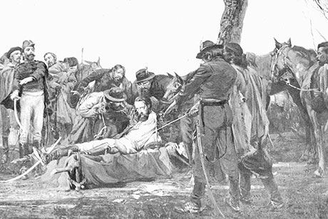 Representación de la muerte del General Güemes en la Cañada de la Horqueta