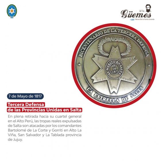 Efemérides de Güemes 7 de Mayo