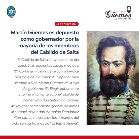 Efemérides de Güemes 24 de Mayo