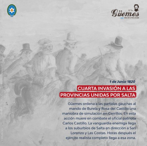Efemérides de Güemes 1 de Junio