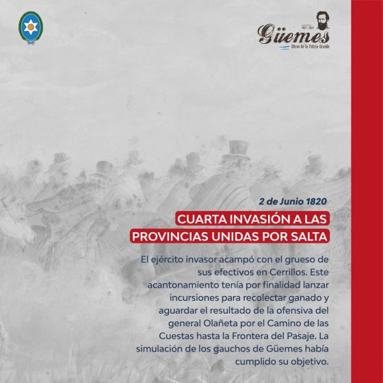 Efemérides de Güemes 2 de Junio