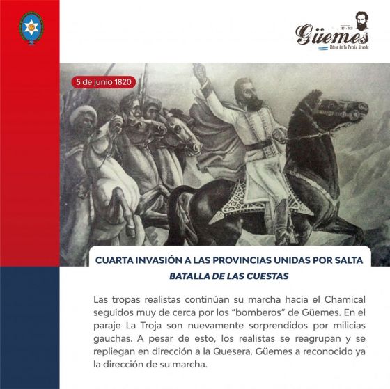 Efemérides de Güemes 5 de Junio