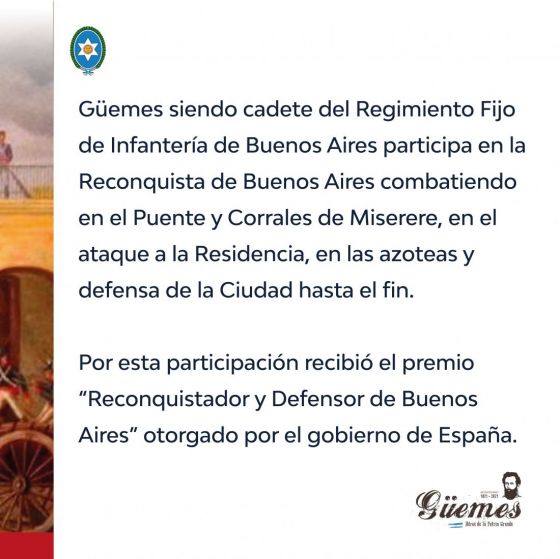 Efemérides de Güemes 11 de Julio