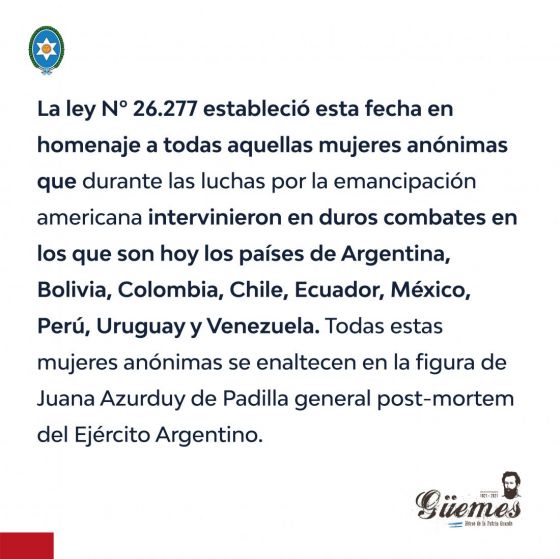 Efemérides de Güemes 12 de Julio