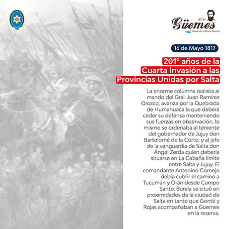 Efemérides de Güemes 17 de Mayo